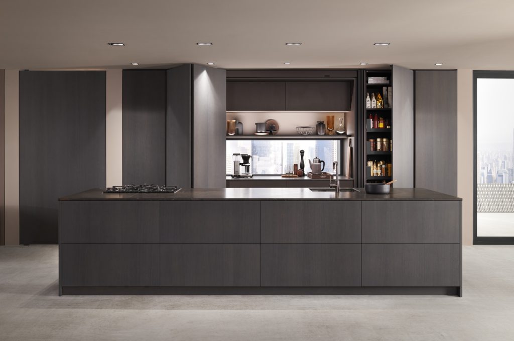 Blum Revego pocket doors in the kitchen